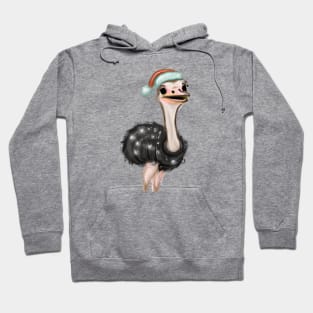 Cute Ostrich Drawing Hoodie